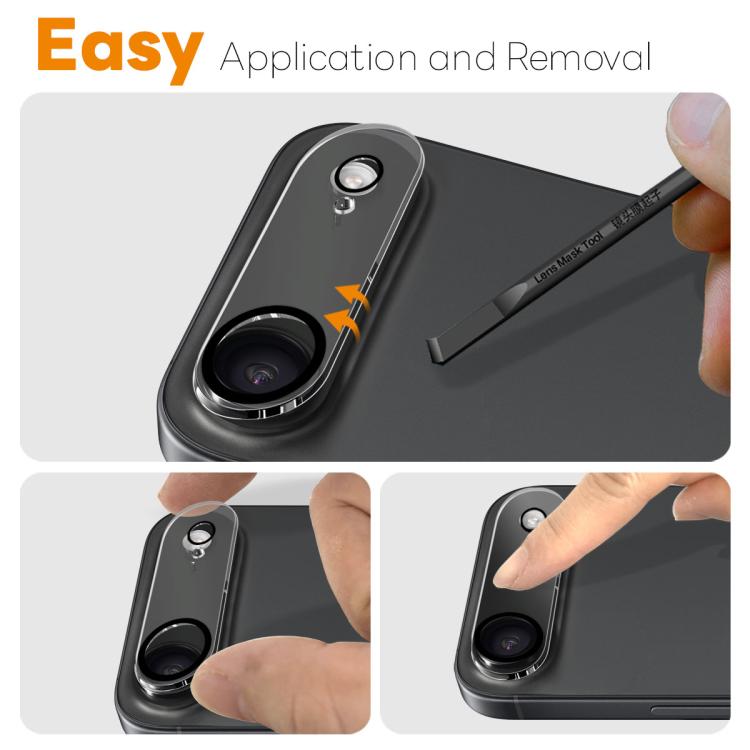 For iPhone Air 2pcs NORTHJO Camera Lens Protector 3D Night Shot Tempered Glass Film(Black) - iPhone Air Tempered Glass by NORTHJO | Online Shopping UK | buy2fix