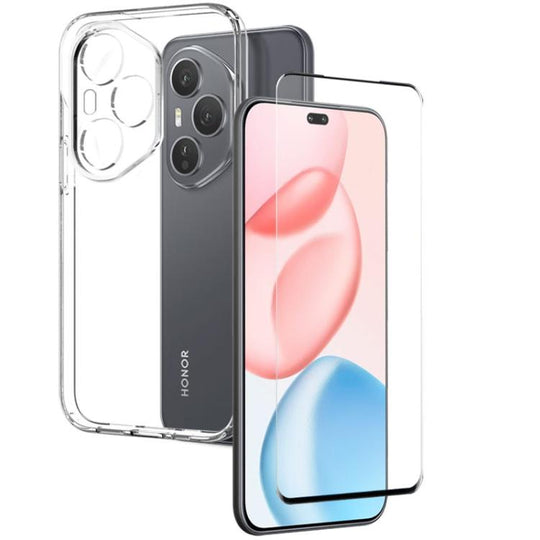 For Honor 400 Pro Global 160.8mm NORTHJO 2 in 1 TPU Phone Case Screen Protector Tempered Glass Film(Clear)