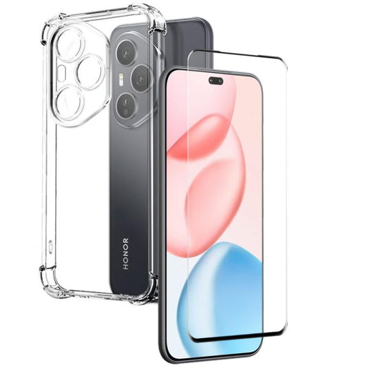 For Honor 400 Pro Global 160.8mm NORTHJO 2 in 1 TPU Airbag Shockproof Phone Case with Screen Film(Clear) - More iPhone Cases by NORTHJO | Online Shopping UK | buy2fix