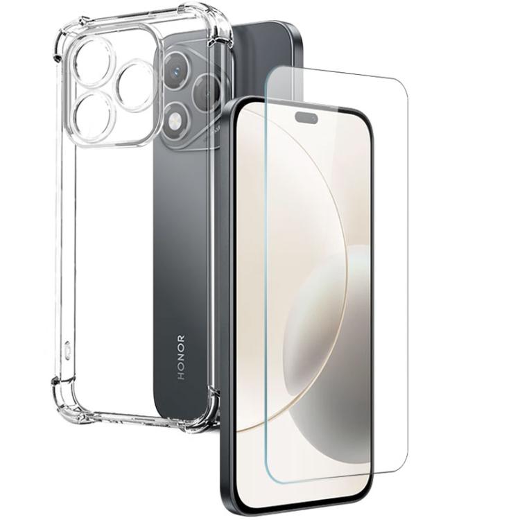 For Honor 400 Lite Global NORTHJO 2 in 1 TPU Airbag Shockproof Phone Case with Screen Film(Clear) - More iPhone Cases by NORTHJO | Online Shopping UK | buy2fix