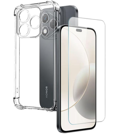 For Honor 400 Lite Global NORTHJO 2 in 1 TPU Airbag Shockproof Phone Case with Screen Film(Clear) - More iPhone Cases by NORTHJO | Online Shopping UK | buy2fix