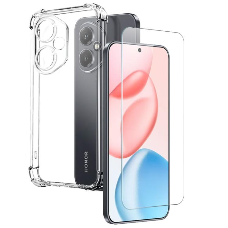 For Honor 400 Global 156.5mm NORTHJO 2 in 1 TPU Airbag Shockproof Phone Case with Screen Film(Clear) - More iPhone Cases by NORTHJO | Online Shopping UK | buy2fix
