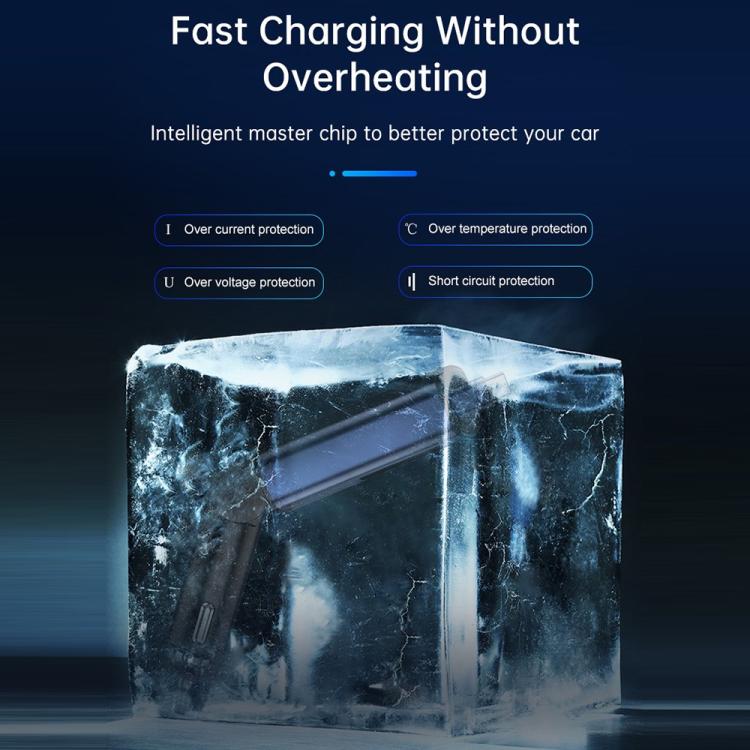 BC99 With Retractable Cable FM Transmitter PD 65W Fast Charging Laptop Phone Car Charger - Bluetooth Car Kits by buy2fix | Online Shopping UK | buy2fix