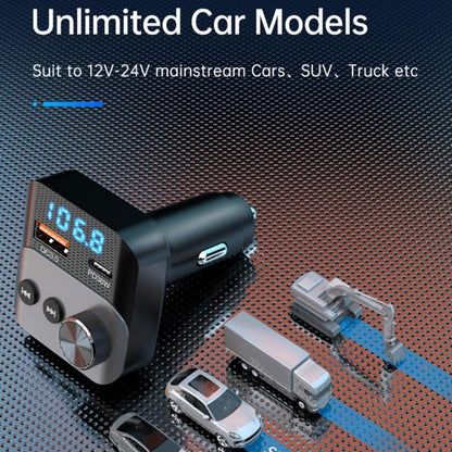 BC98 Car PD 36W Fast Charging QC3.0 Charger FM Transmitter Bluetooth 5.3 Hands-Free Call - Bluetooth Car Kits by buy2fix | Online Shopping UK | buy2fix