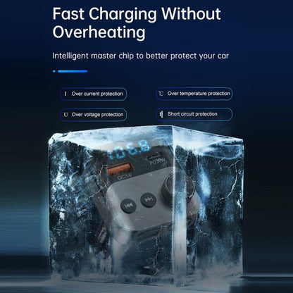 BC98 Car PD 36W Fast Charging QC3.0 Charger FM Transmitter Bluetooth 5.3 Hands-Free Call - Bluetooth Car Kits by buy2fix | Online Shopping UK | buy2fix