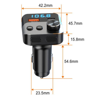 BC98 Car PD 36W Fast Charging QC3.0 Charger FM Transmitter Bluetooth 5.3 Hands-Free Call - Bluetooth Car Kits by buy2fix | Online Shopping UK | buy2fix