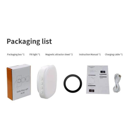 AL80 Portable 360 Degree Rotatable Magnetic Selfie Fill Light LED Fill Lamp(White) - Selfie Light by buy2fix | Online Shopping UK | buy2fix