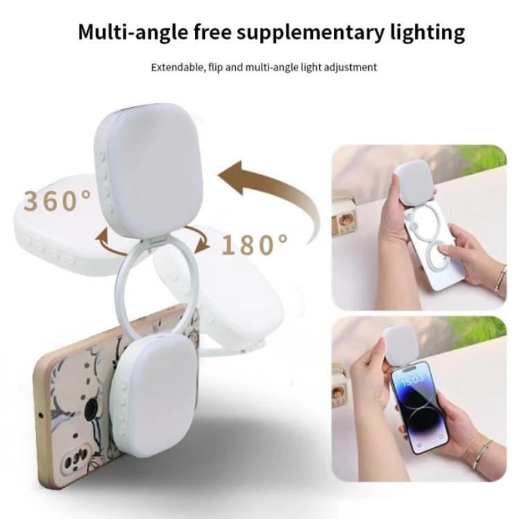 AL80 Portable 360 Degree Rotatable Magnetic Selfie Fill Light LED Fill Lamp(White) - Selfie Light by buy2fix | Online Shopping UK | buy2fix