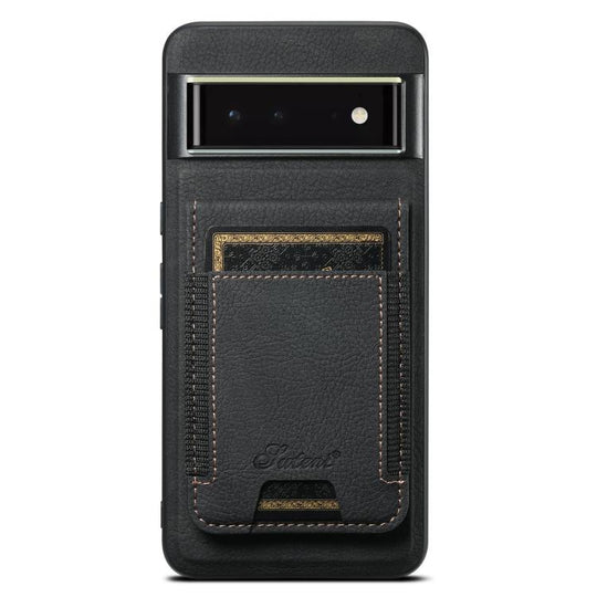 For Google Pixel 6 Suteni H17 Litchi Texture Leather Magnetic Detachable Wallet Phone Case(Black)