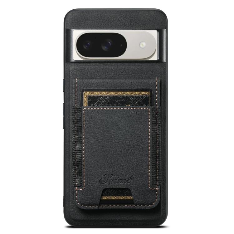 For Google Pixel 10 Pro XL Suteni H17 Litchi Texture Leather Magnetic Detachable Wallet Phone Case(Black) - Google Cases by Suteni | Online Shopping UK | buy2fix