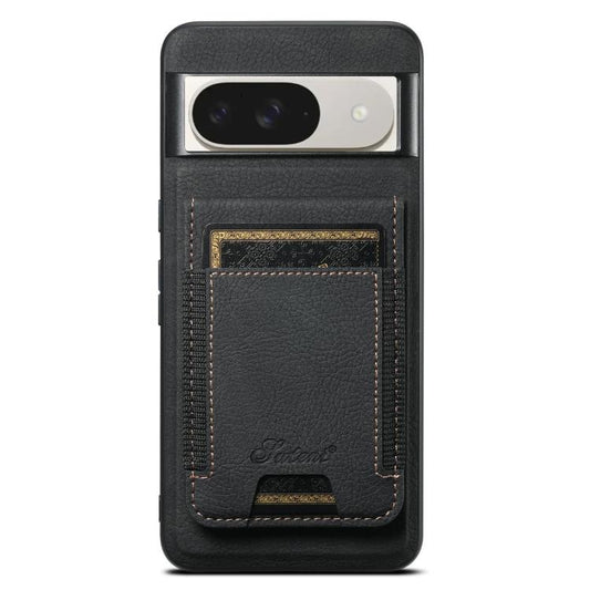 For Google Pixel 10 Pro XL Suteni H17 Litchi Texture Leather Magnetic Detachable Wallet Phone Case(Black) - Google Cases by Suteni | Online Shopping UK | buy2fix