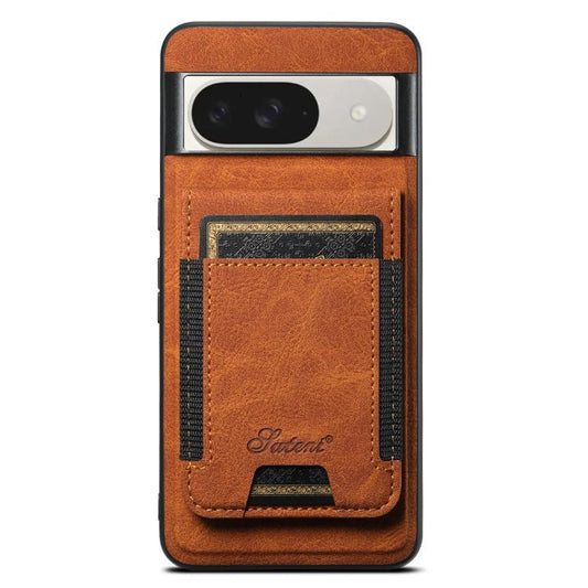 For Google Pixel 10 Pro XL Suteni H17 Litchi Texture Leather Magnetic Detachable Wallet Phone Case(Khaki) - Google Cases by Suteni | Online Shopping UK | buy2fix