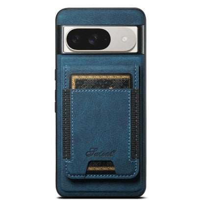 For Google Pixel 10 Pro XL Suteni H17 Litchi Texture Leather Magnetic Detachable Wallet Phone Case(Blue) - Google Cases by Suteni | Online Shopping UK | buy2fix