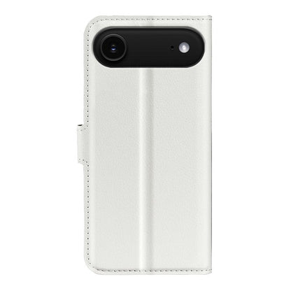 For iPhone Air Litchi Texture Horizontal Flip Leather Phone Case with Holder(White) - iPhone Air Cases by buy2fix | Online Shopping UK | buy2fix