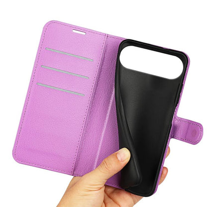 For iPhone Air Litchi Texture Horizontal Flip Leather Phone Case with Holder(Purple) - iPhone Air Cases by buy2fix | Online Shopping UK | buy2fix