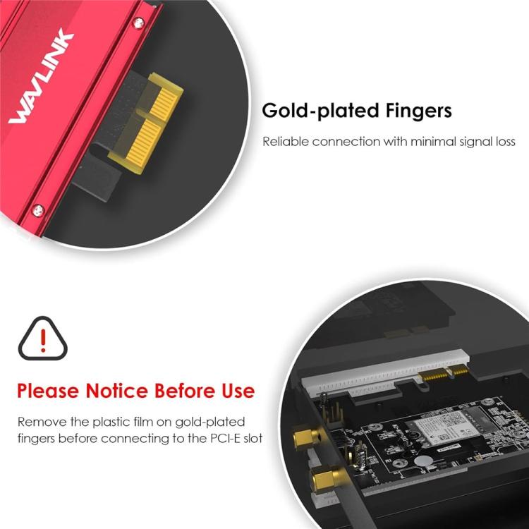 WAVLINK WN685BE3-A Tri-Band BE200 Wireless Adapter Desktop PC WiFi 7 BE8800 Pcie Card - USB Network Adapter by WAVLINK | Online Shopping UK | buy2fix