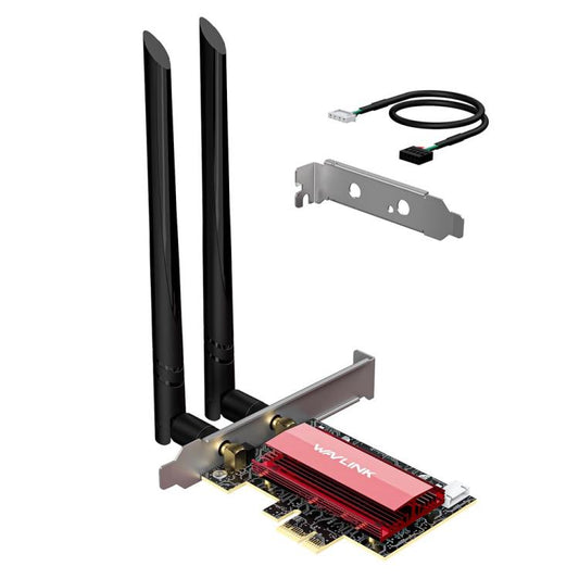 WAVLINK WN685BE3-B BE8800 2.4GHz 5GHz 6GHz WiFi 7 Tri-Band PCI-E Wireless Network Card - USB Network Adapter by WAVLINK | Online Shopping UK | buy2fix
