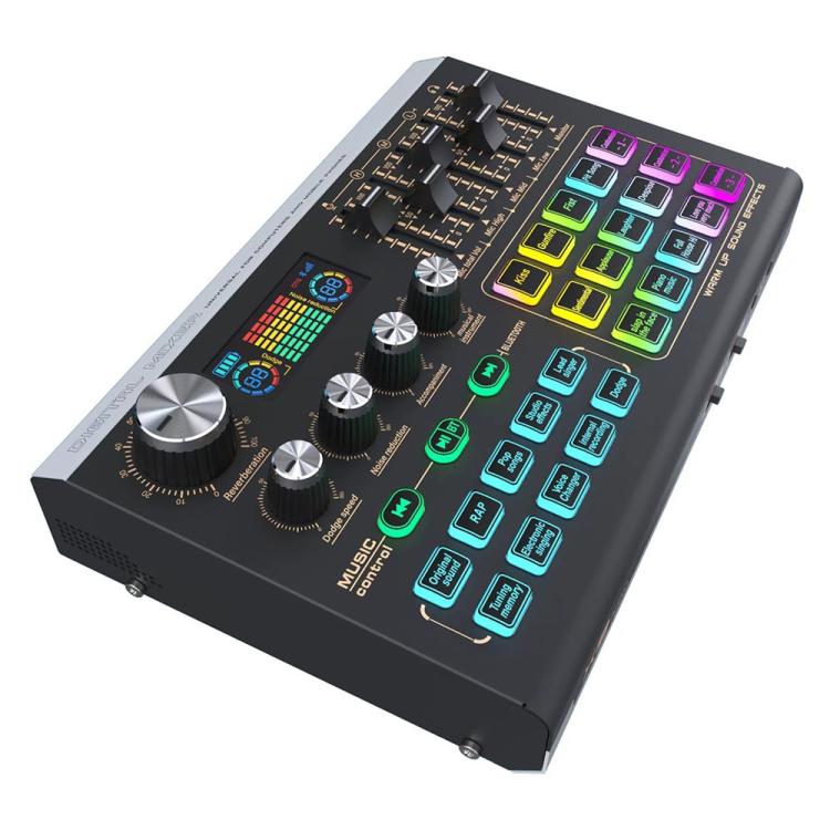 X9 48V Phantom Power Bluetooth Audio Mixer 4-Channel USB Sound Card Voice Changer - Live Sound Effects Processors by buy2fix | Online Shopping UK | buy2fix