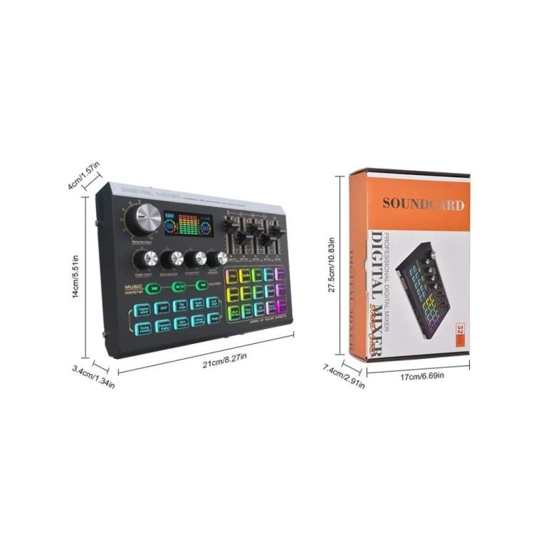 X9 48V Phantom Power Bluetooth Audio Mixer 4-Channel USB Sound Card Voice Changer - Live Sound Effects Processors by buy2fix | Online Shopping UK | buy2fix