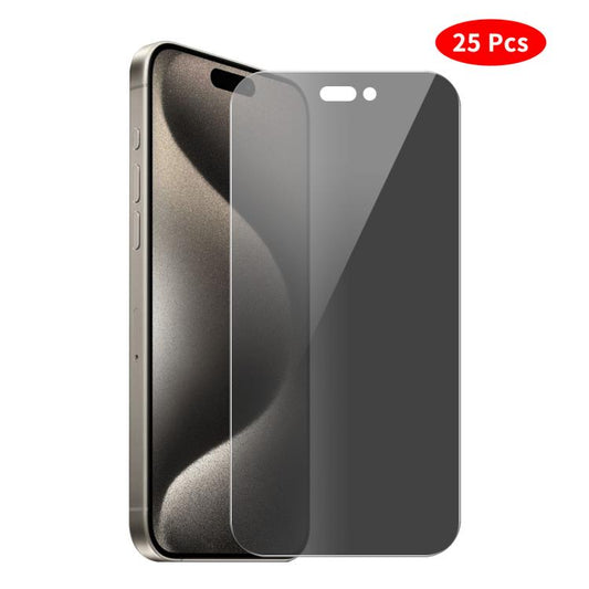 For iPhone 15 Pro JUNSUNMAY 25pcs Privacy Screen Protector Tempered Glass Film - iPhone 15 Pro Tempered Glass by JUNSUNMAY | Online Shopping UK | buy2fix