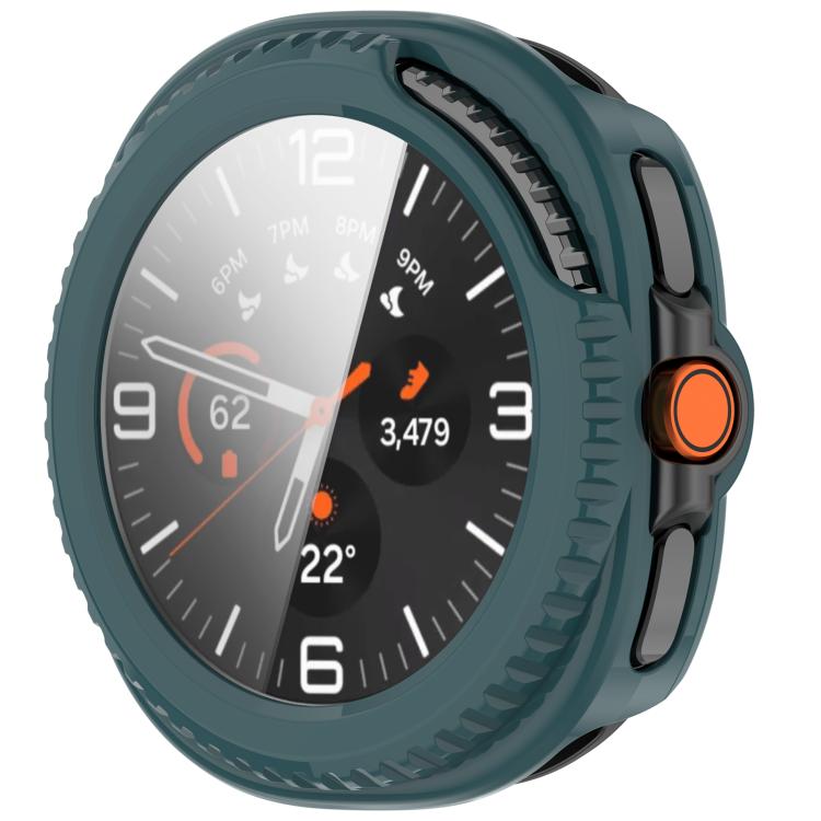 For Samsung Galaxy Watch8 Classic 46mm Tempered Film Integrated PC Watch Cover(Pine Green) - Watch Cases by buy2fix | Online Shopping UK | buy2fix