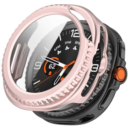 For Samsung Galaxy Watch8 Classic 46mm Tempered Film Integrated PC Watch Cover(Frosted Pink) - Watch Cases by buy2fix | Online Shopping UK | buy2fix