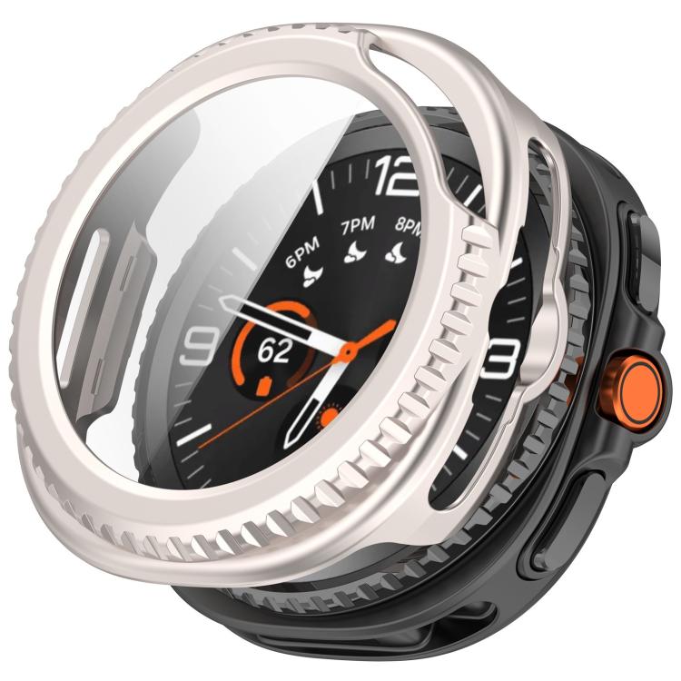 For Samsung Galaxy Watch8 Classic 46mm Tempered Film Integrated PC Watch Cover(Frosted Starlight) - Watch Cases by buy2fix | Online Shopping UK | buy2fix