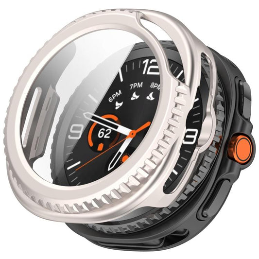 For Samsung Galaxy Watch8 Classic 46mm Tempered Film Integrated PC Watch Cover(Frosted Starlight) - Watch Cases by buy2fix | Online Shopping UK | buy2fix