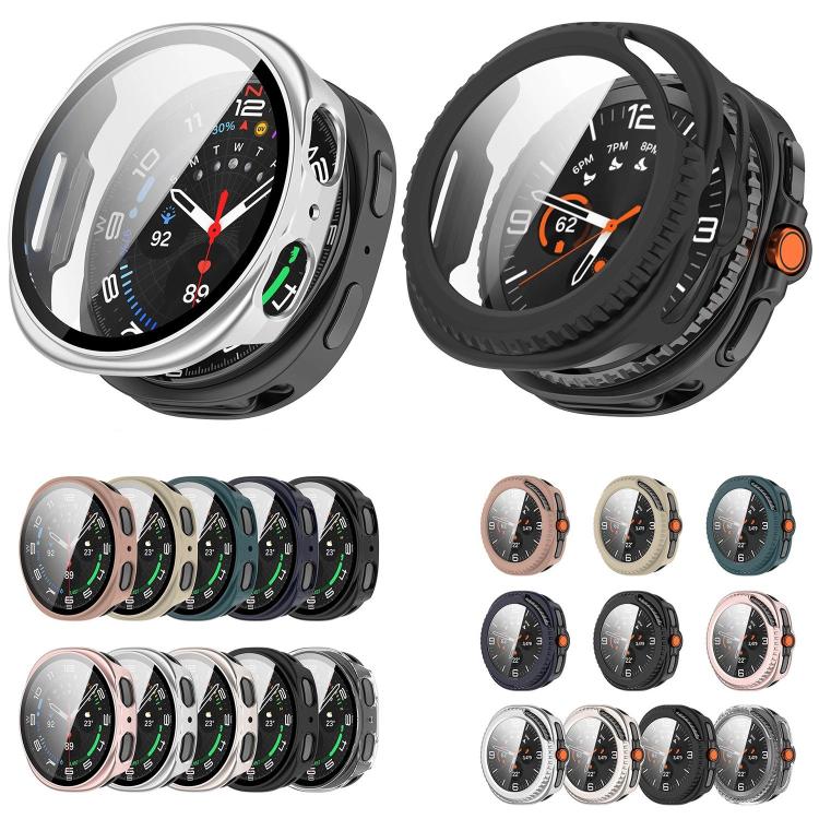 For Samsung Galaxy Watch8 Classic 46mm Tempered Film Integrated PC Watch Cover(Transparent) - Watch Cases by buy2fix | Online Shopping UK | buy2fix