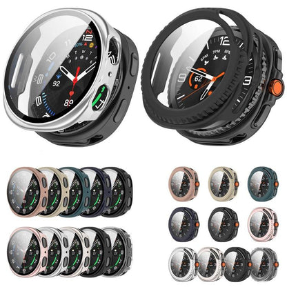 For Samsung Galaxy Watch 8 44mm Tempered Film Integrated PC Watch Cover(Transparent) - Watch Cases by buy2fix | Online Shopping UK | buy2fix