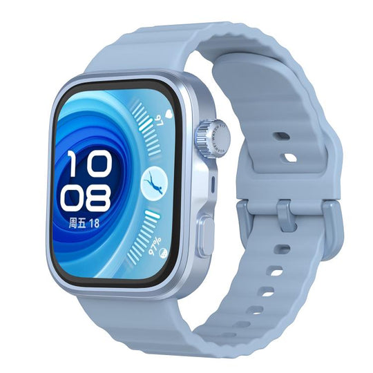 For Huawei Watch Fit 5 / Fit 5 Pro / Fit 4 Wave Texture Solid Color Silicone Watch Band(Light Blue)