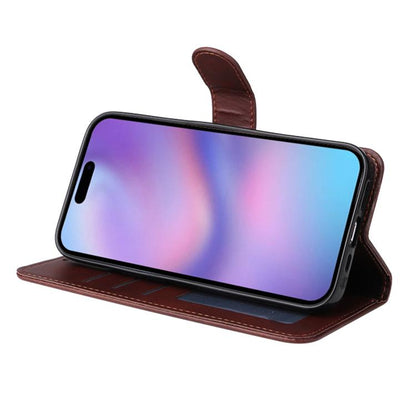 For iPhone 16 ENKAY Card Wallet Calf Texture Leather Phone Case with Thickened Glue No White Edge Film(Pink) - iPhone 16 Cases by ENKAY | Online Shopping UK | buy2fix