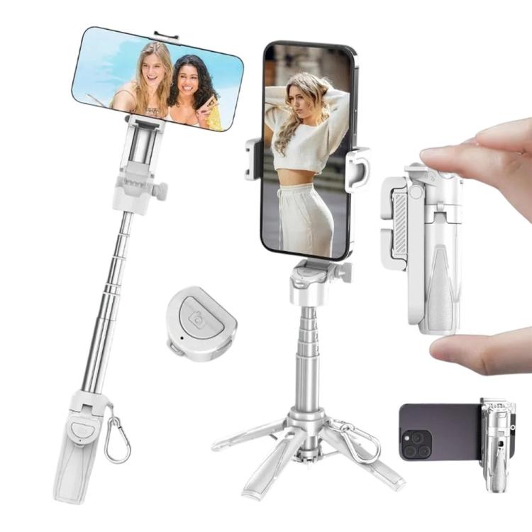 Jmary MT-18 Extendable Phone Holder Wireless Control Mini Phone Selfie Stick Tripod(White) - Selfie Sticks by Jmary | Online Shopping UK | buy2fix