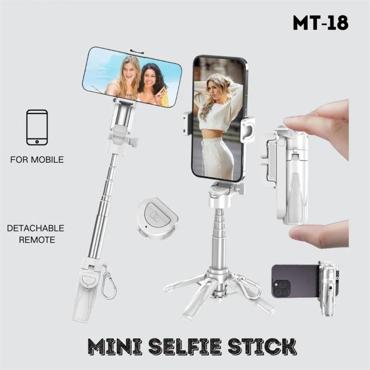 Jmary MT-18 Extendable Phone Holder Wireless Control Mini Phone Selfie Stick Tripod(Black) - Selfie Sticks by Jmary | Online Shopping UK | buy2fix
