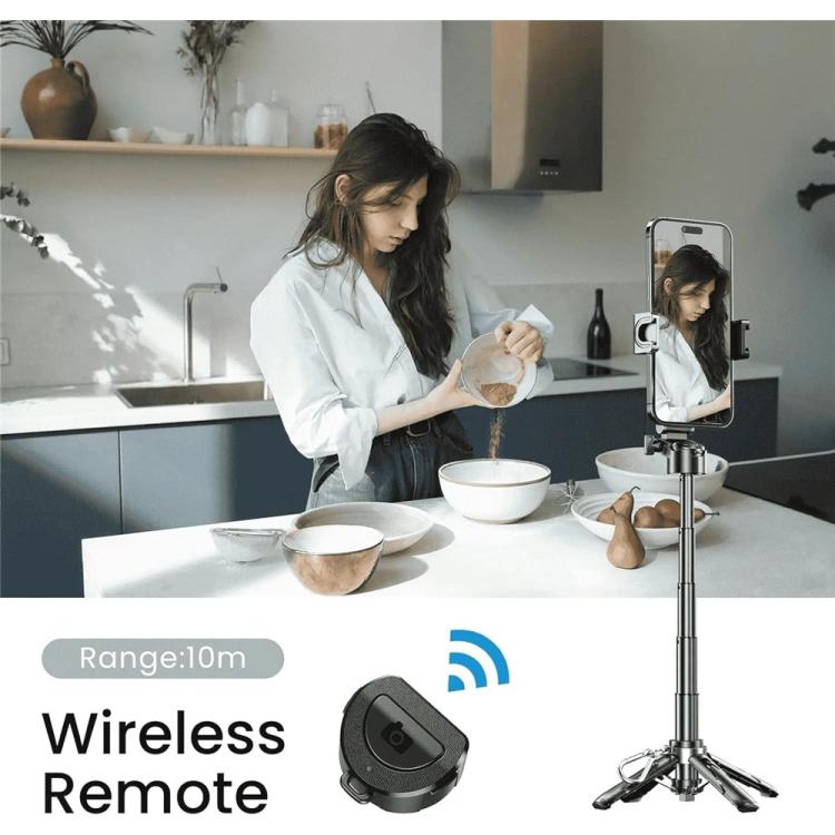 Jmary MT-18 Extendable Phone Holder Wireless Control Mini Phone Selfie Stick Tripod(Black) - Selfie Sticks by Jmary | Online Shopping UK | buy2fix