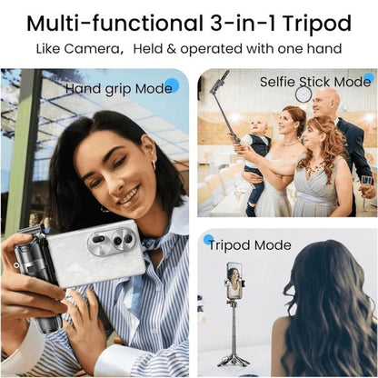 Jmary MT-18 Extendable Phone Holder Wireless Control Mini Phone Selfie Stick Tripod(White) - Selfie Sticks by Jmary | Online Shopping UK | buy2fix