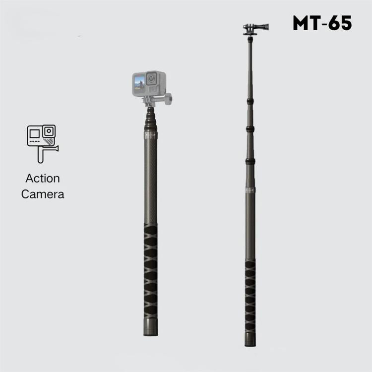 JMARY MT-65 For Action Cameras 3m Carbon Fiber Selfie Stick Monopod 5 Section Extension Pole - Extendable Pole by Jmary | Online Shopping UK | buy2fix