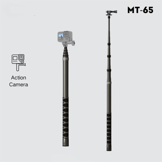 JMARY MT-65 For Action Cameras 3m Carbon Fiber Selfie Stick Monopod 5 Section Extension Pole - Extendable Pole by Jmary | Online Shopping UK | buy2fix