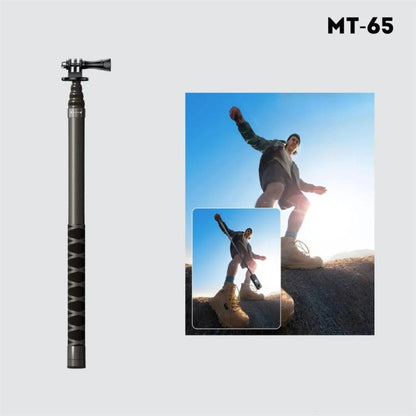 JMARY MT-65 For Action Cameras 3m Carbon Fiber Selfie Stick Monopod 5 Section Extension Pole - Extendable Pole by Jmary | Online Shopping UK | buy2fix