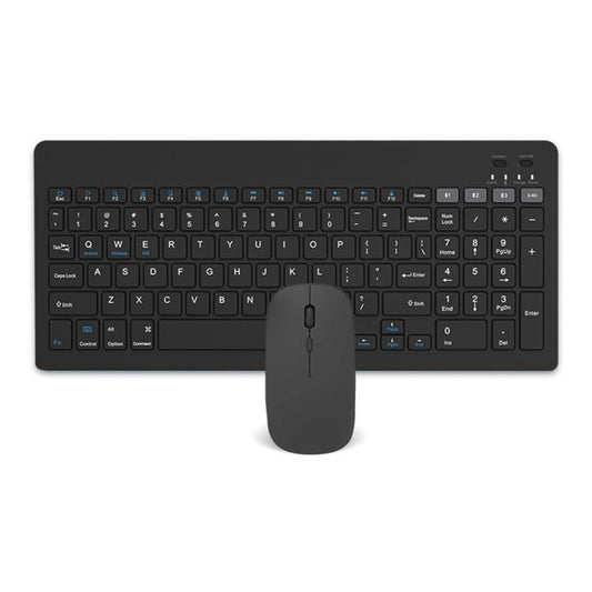 2858+030 Rechargeable Wireless Bluetooth Keyboard Silent Mouse Set with 800/1200/1600 DPI(Black) - Wireless Keyboard by buy2fix | Online Shopping UK | buy2fix