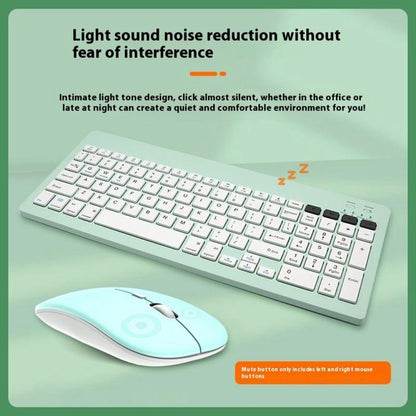 2858+030 Rechargeable Wireless Bluetooth Keyboard Silent Mouse Set with 800/1200/1600 DPI(White) - Wireless Keyboard by buy2fix | Online Shopping UK | buy2fix