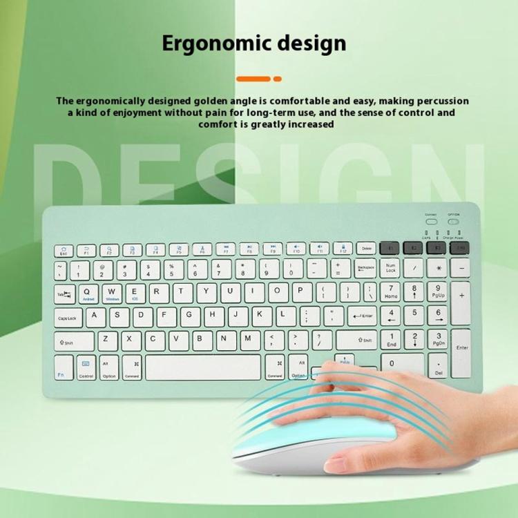 2858+030 Rechargeable Wireless Bluetooth Keyboard Silent Mouse Set with 800/1200/1600 DPI(White) - Wireless Keyboard by buy2fix | Online Shopping UK | buy2fix