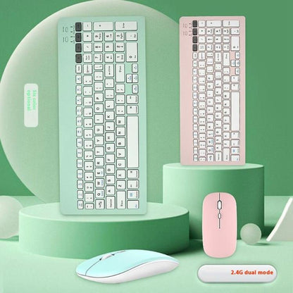 2858+030 Rechargeable Wireless Bluetooth Keyboard Silent Mouse Set with 800/1200/1600 DPI(White) - Wireless Keyboard by buy2fix | Online Shopping UK | buy2fix