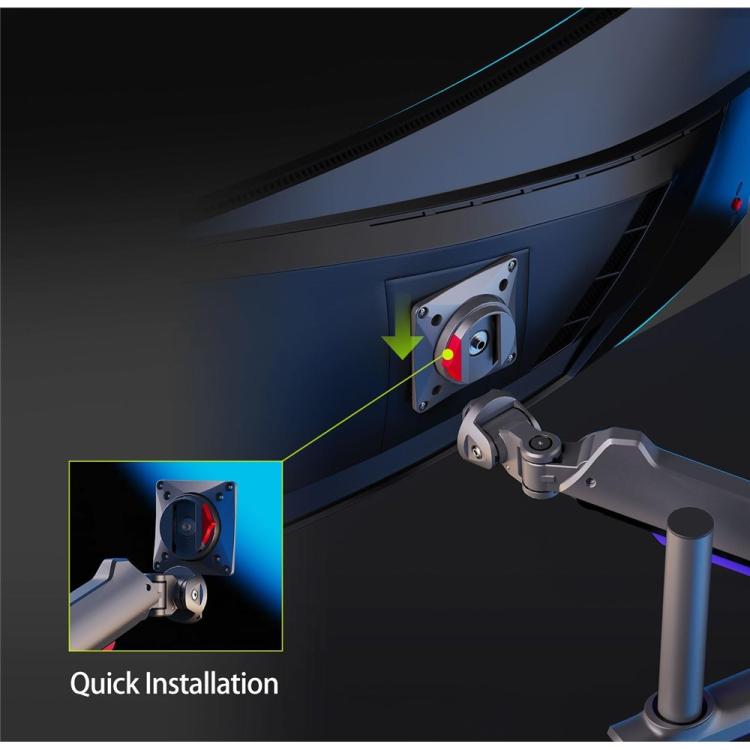 NORTH BAYOU G80 32-60 inch Curved Display Gaming Monitor Desk Stand Monitor Support Arm - TV Brackets & Mounts by buy2fix | Online Shopping UK | buy2fix
