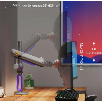 NORTH BAYOU G80 32-60 inch Curved Display Gaming Monitor Desk Stand Monitor Support Arm - TV Brackets & Mounts by buy2fix | Online Shopping UK | buy2fix