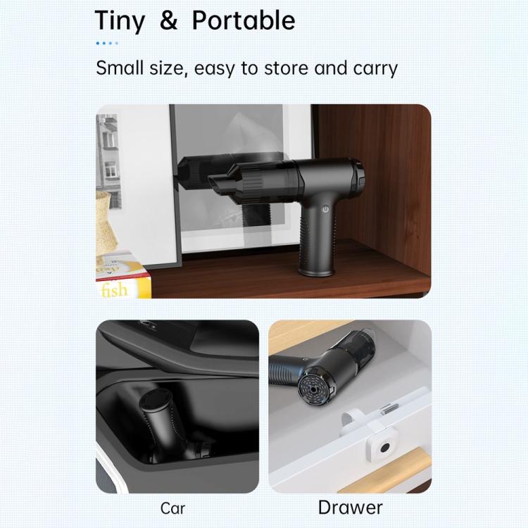 V16S With 200ml Dust Box Rechargeable Dust Blower Portable Handheld Car Vacuum Cleaner - Vacuum Cleaner by buy2fix | Online Shopping UK | buy2fix