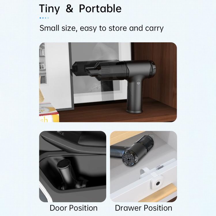 V16D 7 Nozzles 2 in 1 Car Vacuum Cleaner Powerful Suction Rechargeable Handheld Dust Blower - Vacuum Cleaner by buy2fix | Online Shopping UK | buy2fix