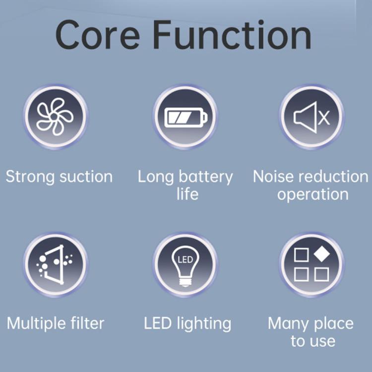 V16D 7 Nozzles 2 in 1 Car Vacuum Cleaner Powerful Suction Rechargeable Handheld Dust Blower - Vacuum Cleaner by buy2fix | Online Shopping UK | buy2fix