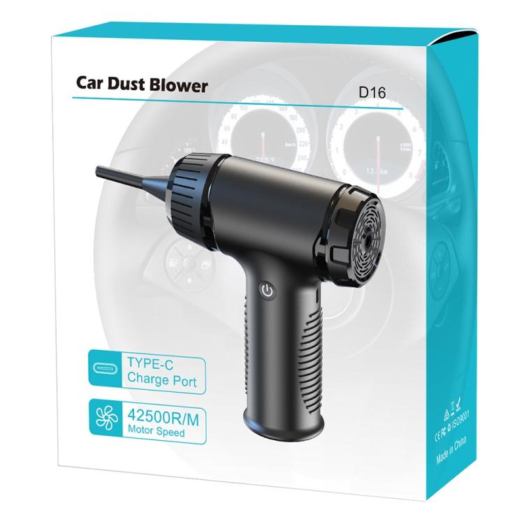 D16 For Car PC Keyboard 50W 42500RPM Portable Rechargeable Wireless Handheld Dust Blower - Vacuum Cleaner by buy2fix | Online Shopping UK | buy2fix