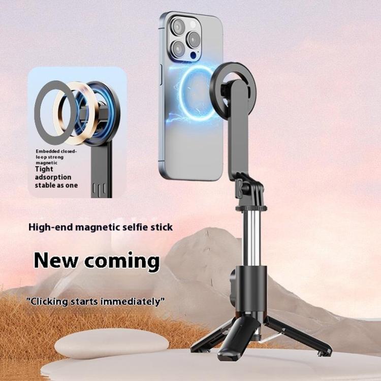P08Y Pro Portable Travel Selfie Stick Tripod Mini Magsafe Phone Stand with Remote Control(White) - Selfie Sticks by buy2fix | Online Shopping UK | buy2fix
